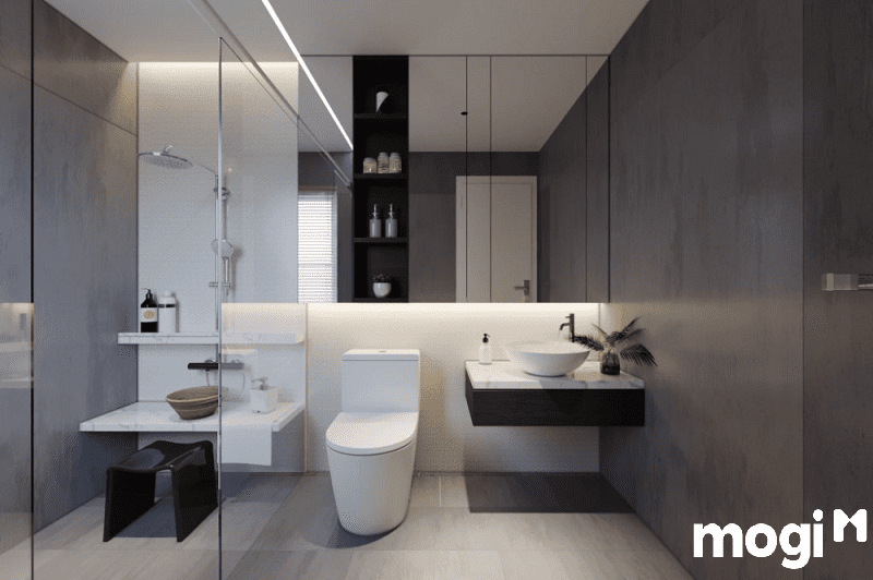 Bố trí nhà vệ sinh đẹp và hợp Mb6688 đang hoakt động