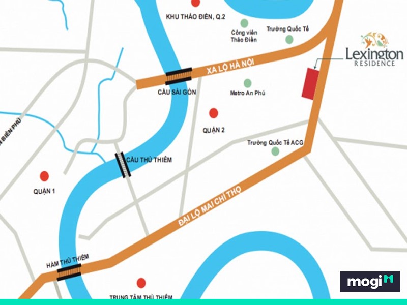 Lexington Quận 2 - Dự án Trang Chủ MB66.COM / Đăng Ký Tặng 66K cao cấp của Novaland tại Thủ Thiêm 3 Vị trí dự án lexington Residence