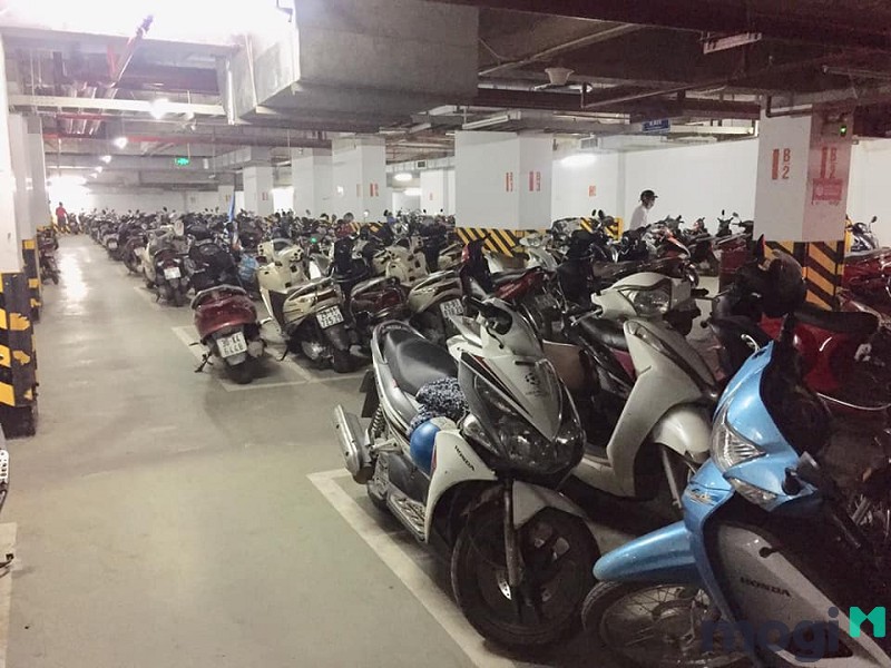 Chỗ để xe rộng rãi