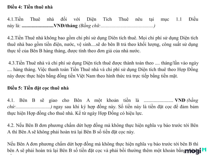 Hợp đồng thuê nhà cần có những yếu tố nào ràng buộc? 2 hợp đồng thuê nhà 03