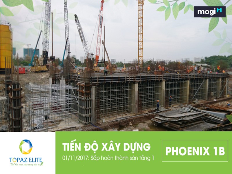 Topaz Elite Quận 8 - Tiến độ xây dựng và thông tin quan trọng 4 Tiến độ Topaz Phoenix 1B ngày 1/11/2017