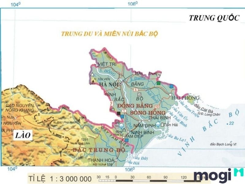 Cách xác định hướng Đông Tây Nam Bắc trên Atlat