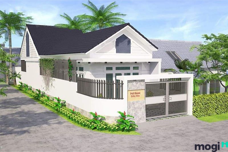 mẫu nhà cấp 4 gác lửng 5x14m