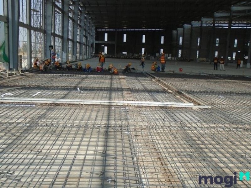 Bố trí thép sàn 1 phương
