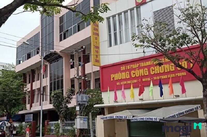 Phòng công chứng nhà nước số 1 Tp Đà Nẵng.