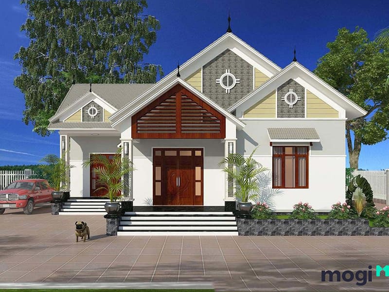 10 mẫu mặt tiền nhà cấp 4 mái tôn đơn giản và đẹp nhất hiện nay 5 nhà cấp 4 mái tôn đẹp kèm gác lửng