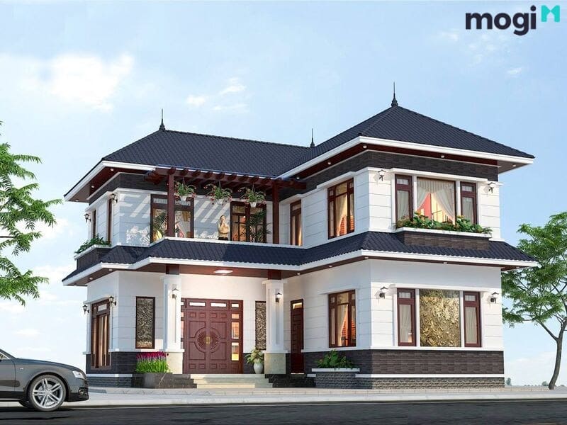 Nhà chữ L mái Nhật hiện đại, sang trọng