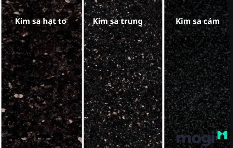 đá kim sa đen có mấy loại
