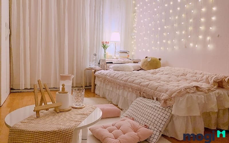 Phối màu nội thất với màu sơn cũng sẽ giúp “ăn gian” diện tích đáng kể.