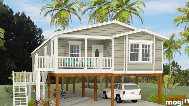 Nhà sàn bê tông có tính thẩm mỹ cao