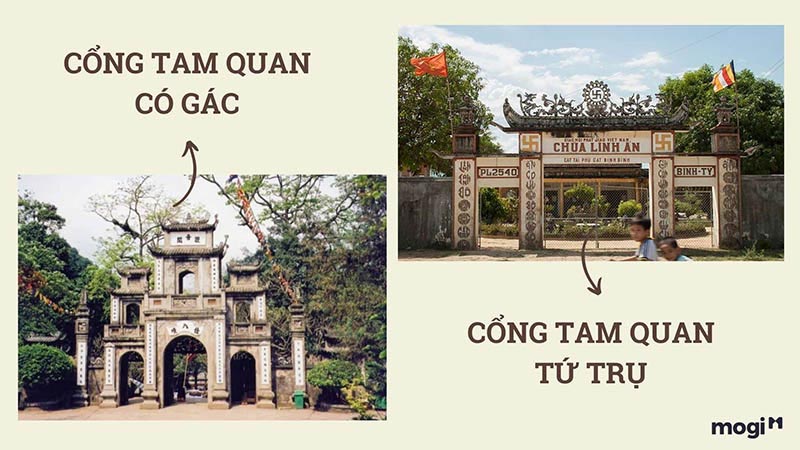 2 loại cổng tam quan