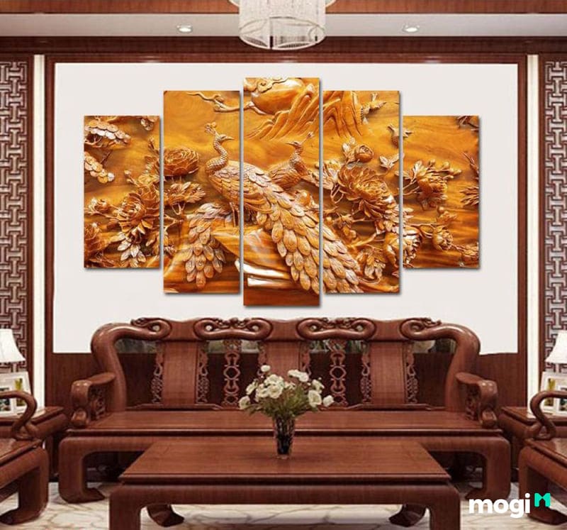 Tranh gỗ treo tường phòng khách