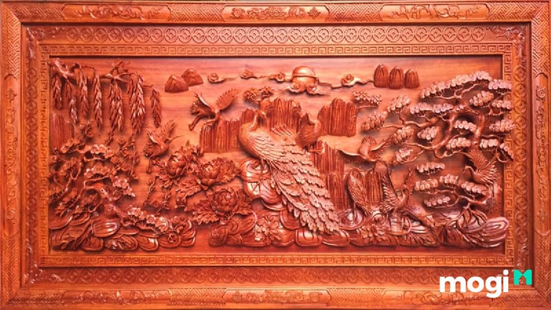 Tranh gỗ phú quý các tường