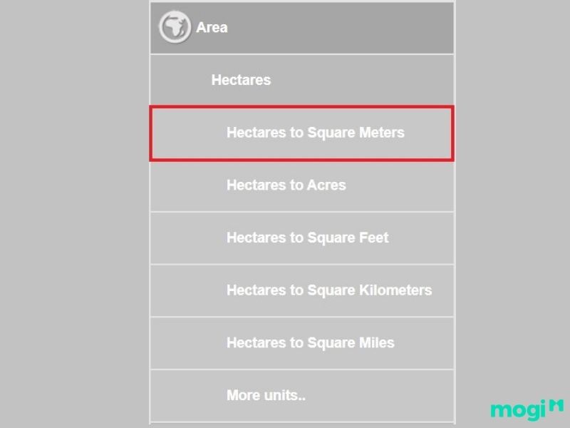 Metric conversion