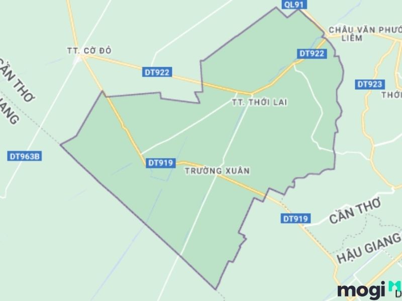 Bản đồ huyện Thới Lai