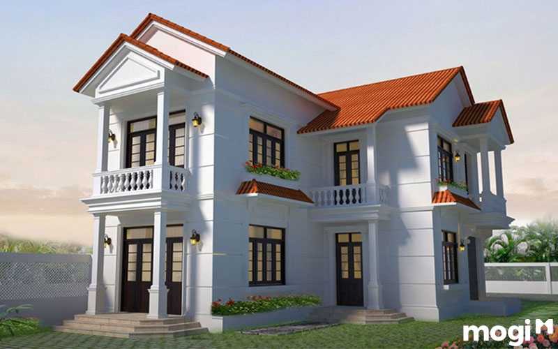 Mẫu nhà 2 tầng chữ L đẹp