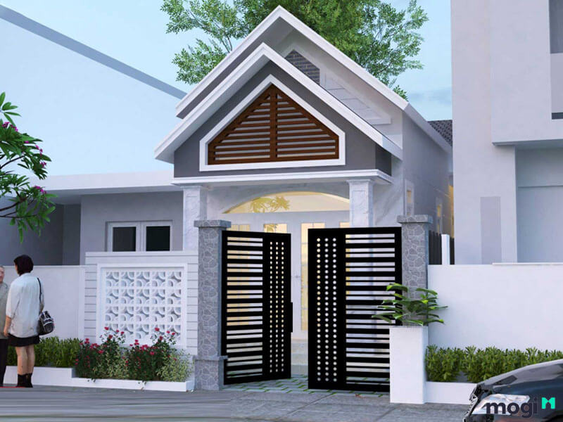 Mẫu cổng nhà cấp 4 đẹp đơn giản