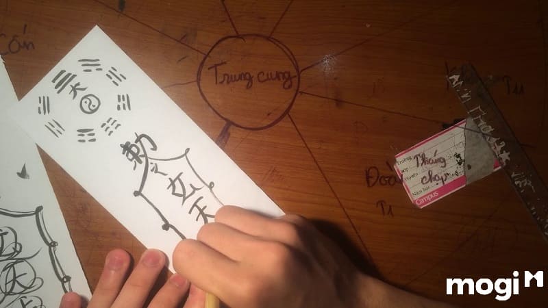 Dán bùa trấn trạch trong nhà