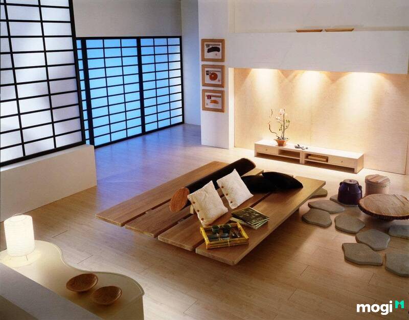 Nhà Nhật Bản Phong Cách Tối Giản. 20+ Mẫu Thiết Kế Cực Thu Hút 4 Thiết kế phòng khách Nhật Bản phong cách tối giản