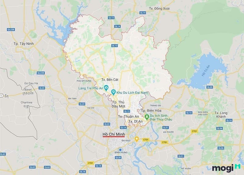 Bản đồ Bình Dương – Cập nhật các thông tin mới nhất 2022! 1 Bình Dương nằm ở khu vực miền Đông Nam Bộ của Việt Nam.