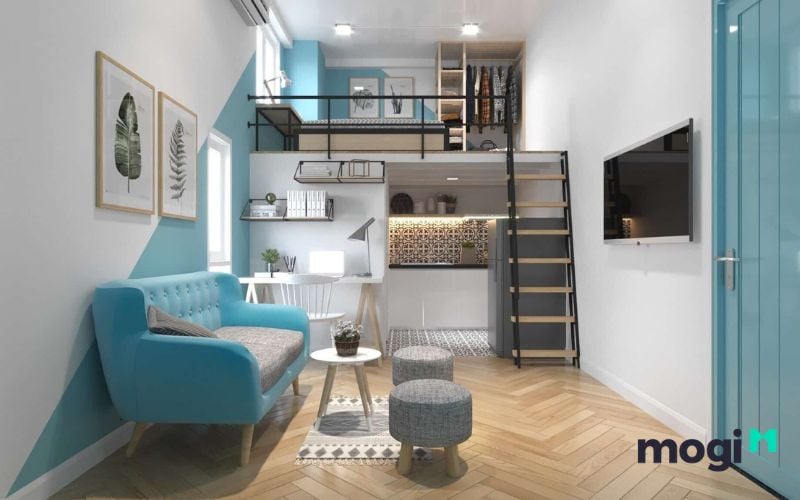 Chi phí xây phòng trọ 20m2 - Những lưu ý khi xây phòng trọ cho thuê 6 Nhà trọ 20m2 có gác