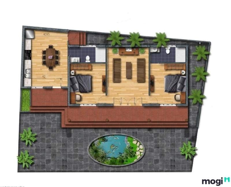 bản vẽ nhà 3 gian