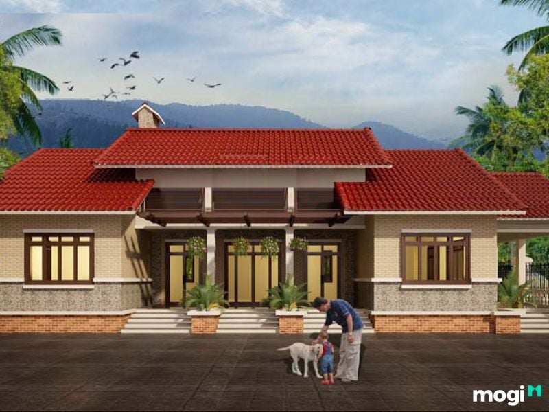 Nhà 5 gian 2 chái hiện đại