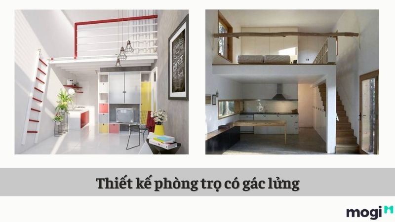 Mẫu thiết kế phòng trọ 30m2 - Có gác lửng