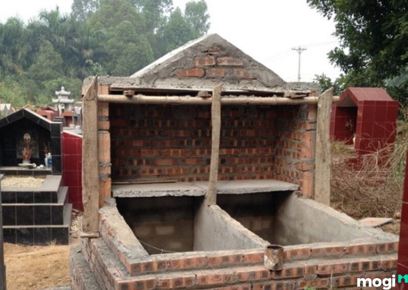 mẫu mộ xây gạch đẹp đơn giản