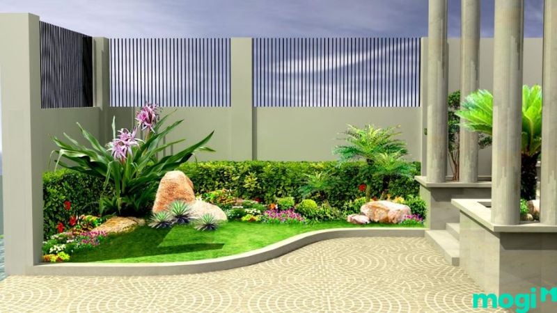xây bồn hoa trước nhà
