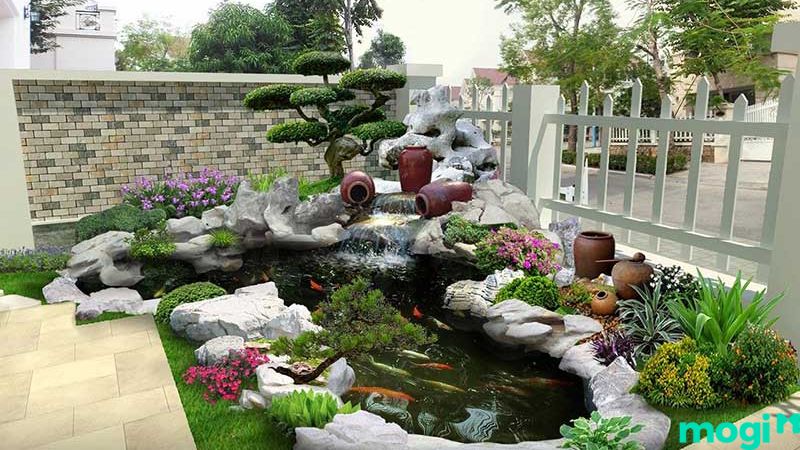 xây bồn hoa trước nhà