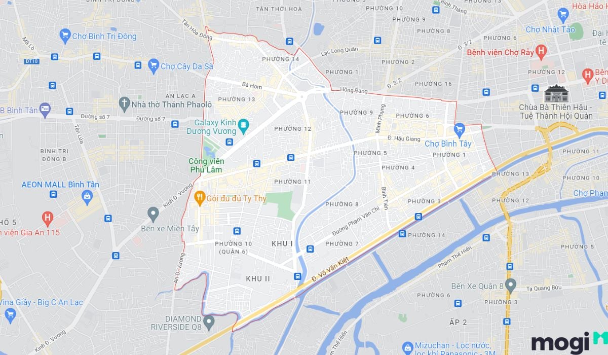 Vị trí địa lý tại Quận 6