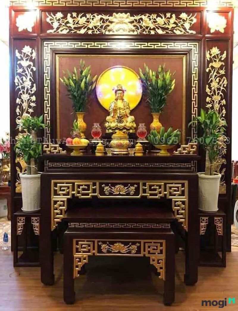 bàn thờ phật đơn giản