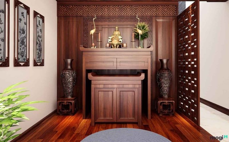 bàn thờ phật đơn giản