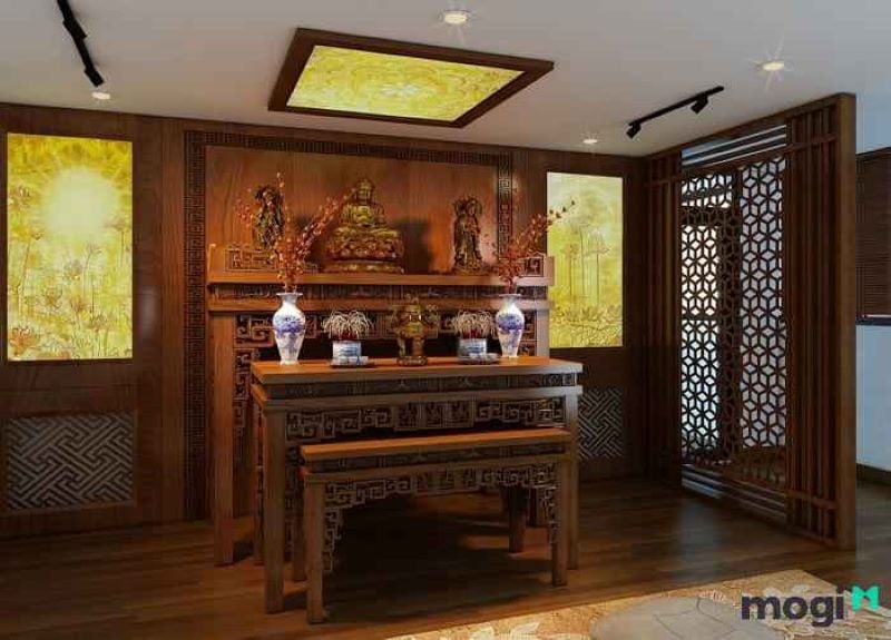 bàn thờ phật đơn giản