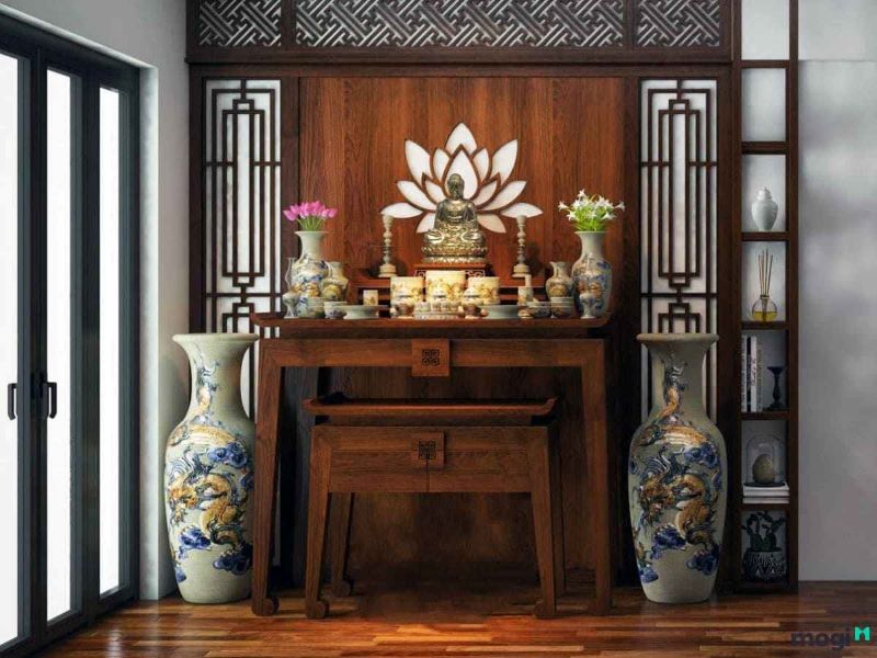 bàn thờ phật đơn giản