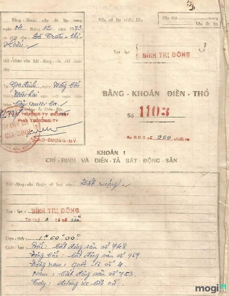 bằng khoán đất
