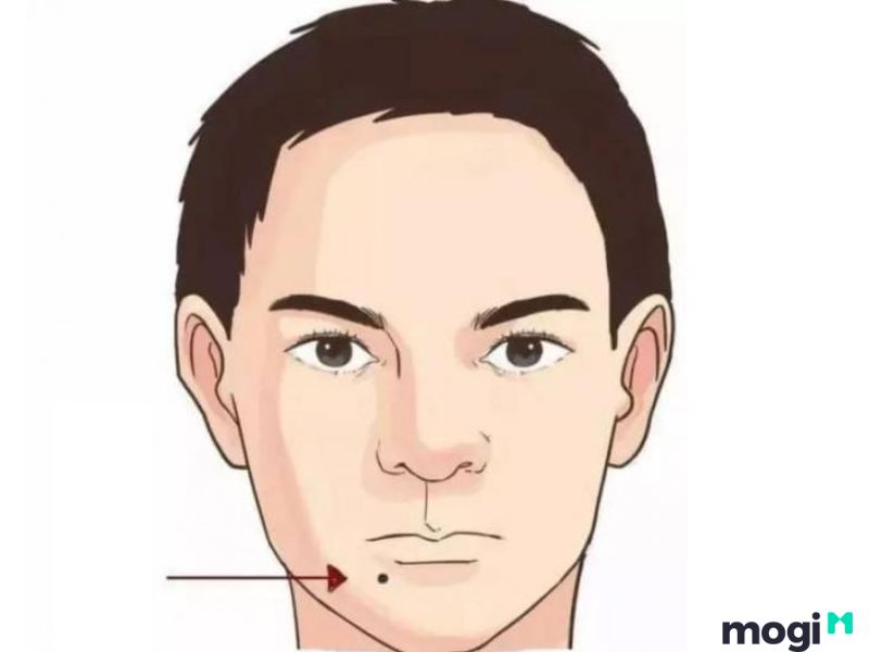 nốt ruồi ở cằm nam
