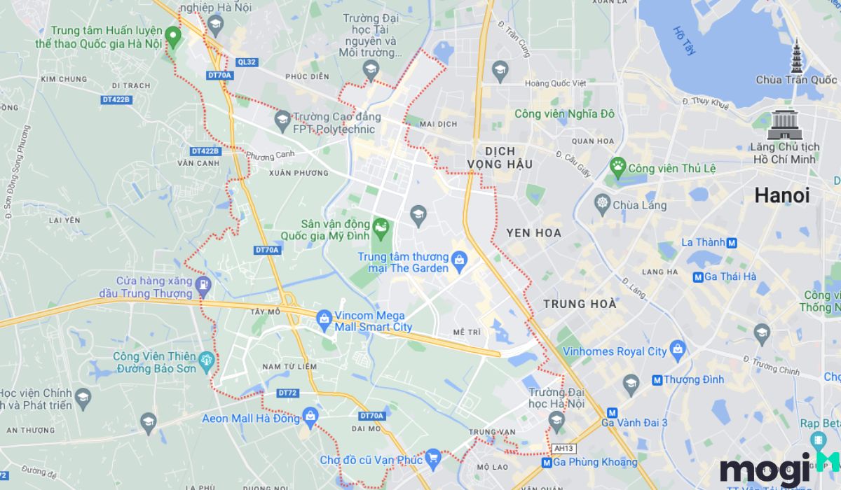 Vị trí Quận Nam Từ Liêm