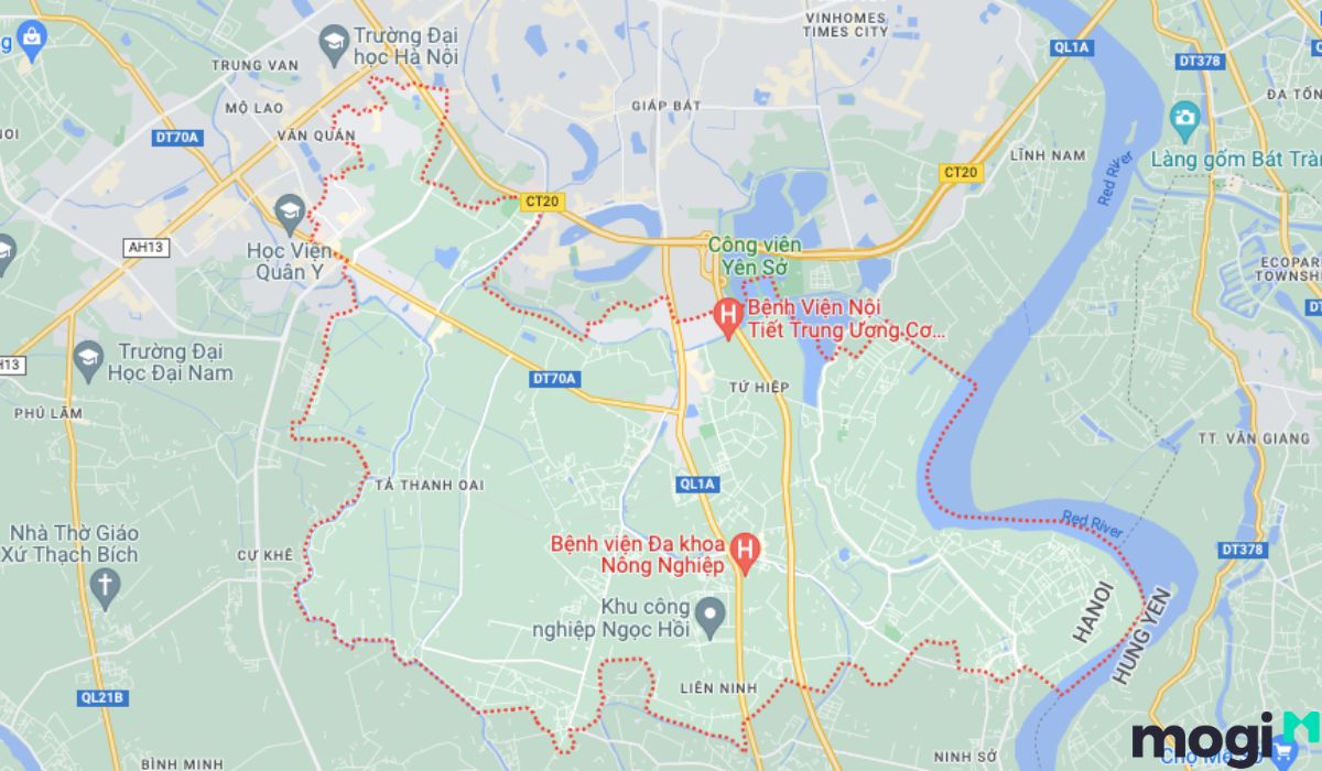 Vị trí Quận Thanh Trì