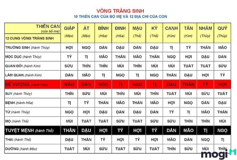 Vòng Tràng Sinh Là Gì? Ý Nghĩa, Công Dụng Và Cách Sử Dụng Chính Xác 2 Vòng tràng sinh ứng với 12 giai đoạn trong đời người.