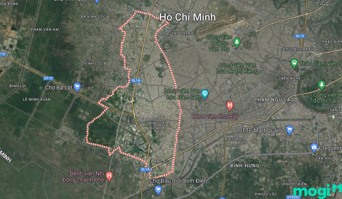 Vị trí địa lý Bình Tân