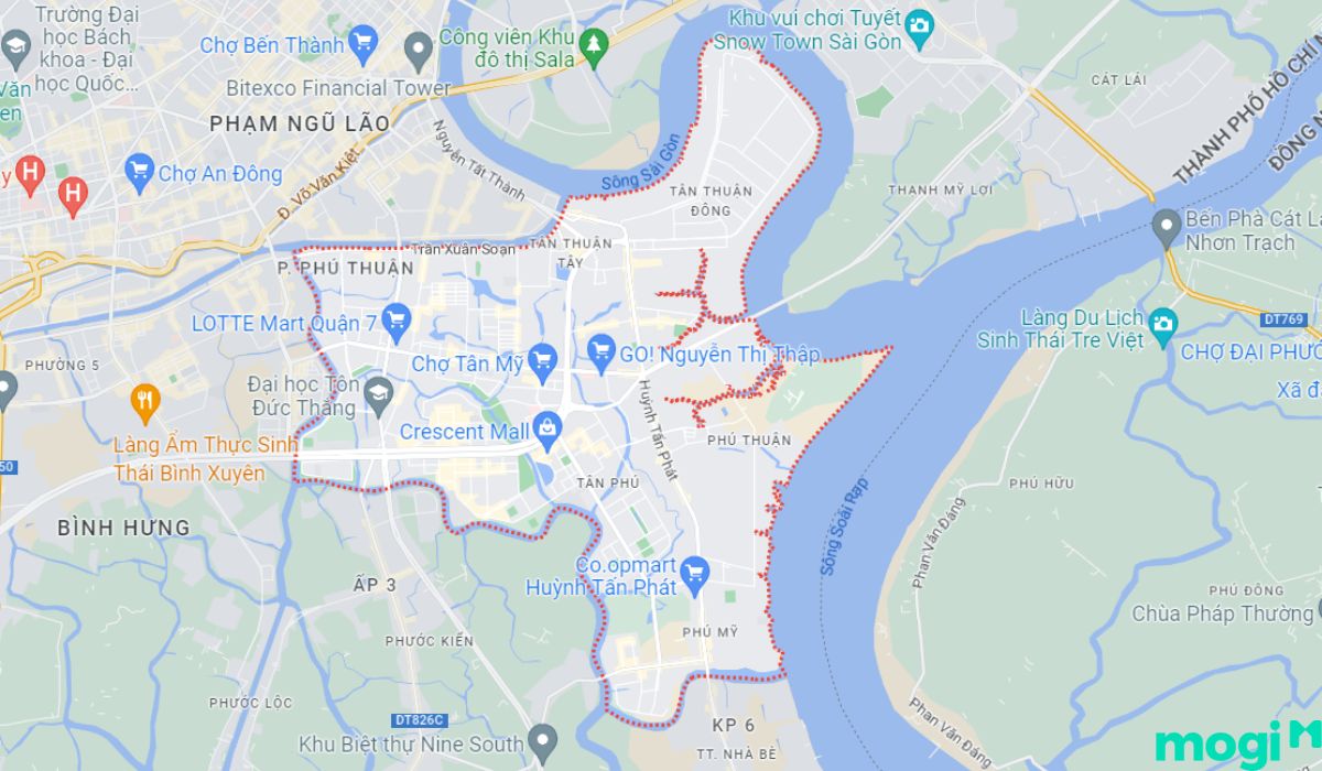 Vị trí địa lý Quận 7