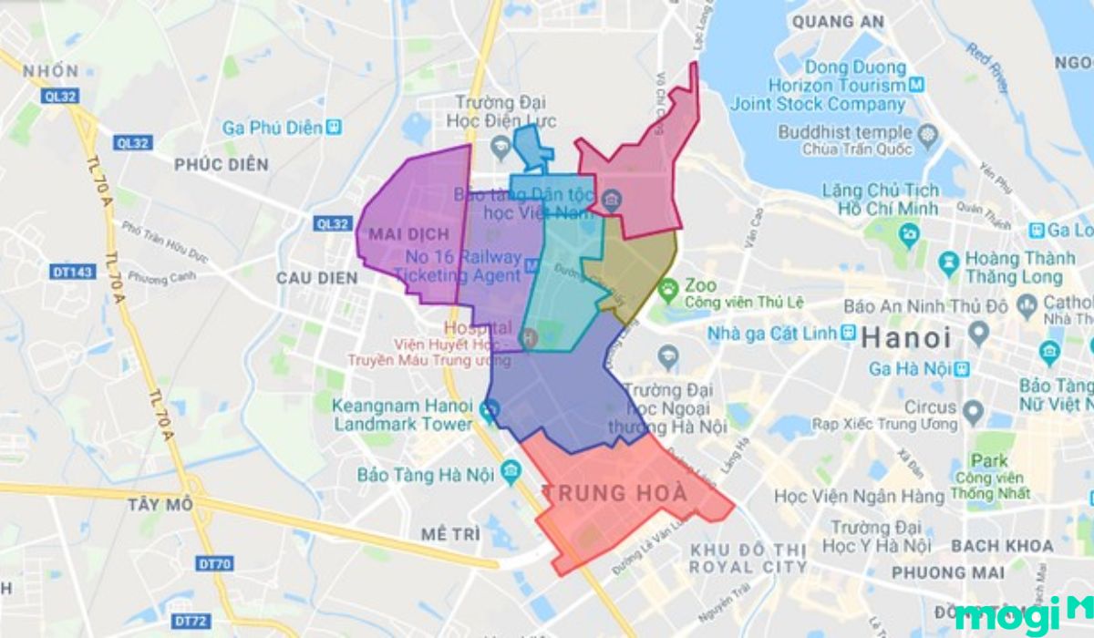 Vị trí quận Cầu Giấy