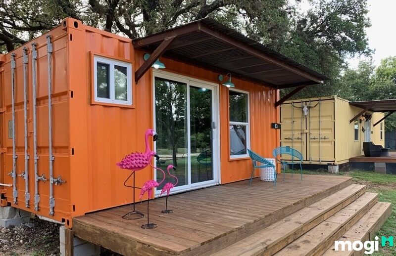 Mẫu nhà container để phục vụ khách du lịch.
