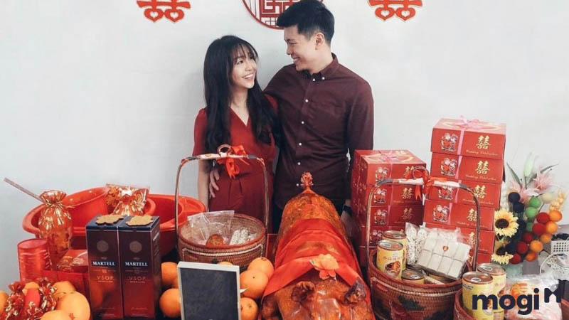 Mâm quả đám cưới người hoa