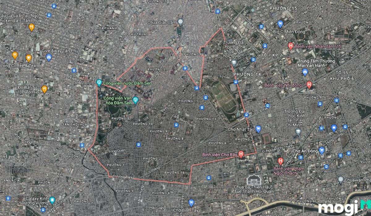 vị trí địa lý quận 11