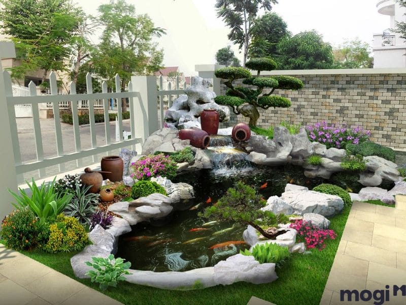 tự làm hồ cá sân vườn