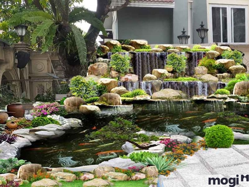tự làm hồ cá sân vườn