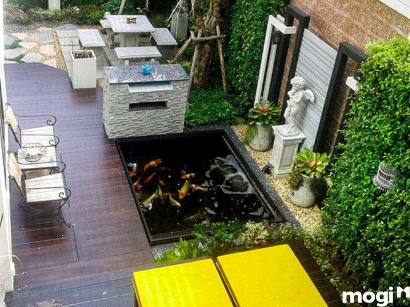 tự làm hồ cá sân vườn